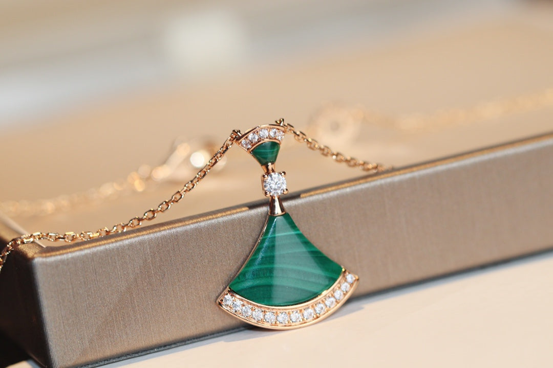 [CharmAmor]DREAM NECKLACE MALACHITE DIAMOND