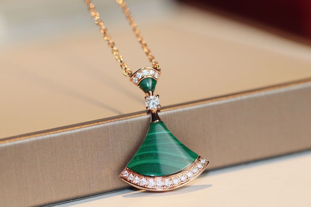 [CharmAmor]DREAM NECKLACE MALACHITE DIAMOND