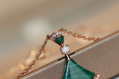 [CharmAmor]DREAM NECKLACE MALACHITE DIAMOND