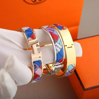 [CharmAmor]H BRACELET DOTTED BORDER 12MM