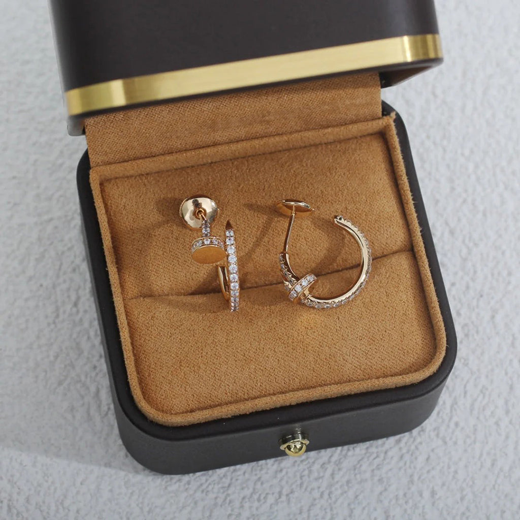 [CharmAmor]JUSTE FULL DIAMOND SMALL EARRINGS
