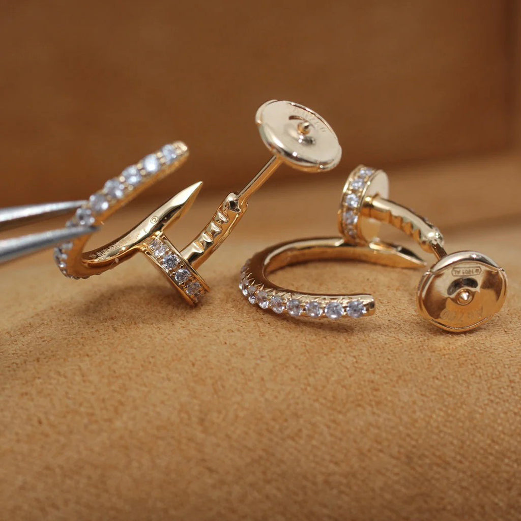 [CharmAmor]JUSTE FULL DIAMOND SMALL EARRINGS