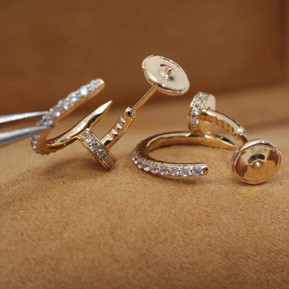 [CharmAmor]JUSTE FULL DIAMOND SMALL EARRINGS