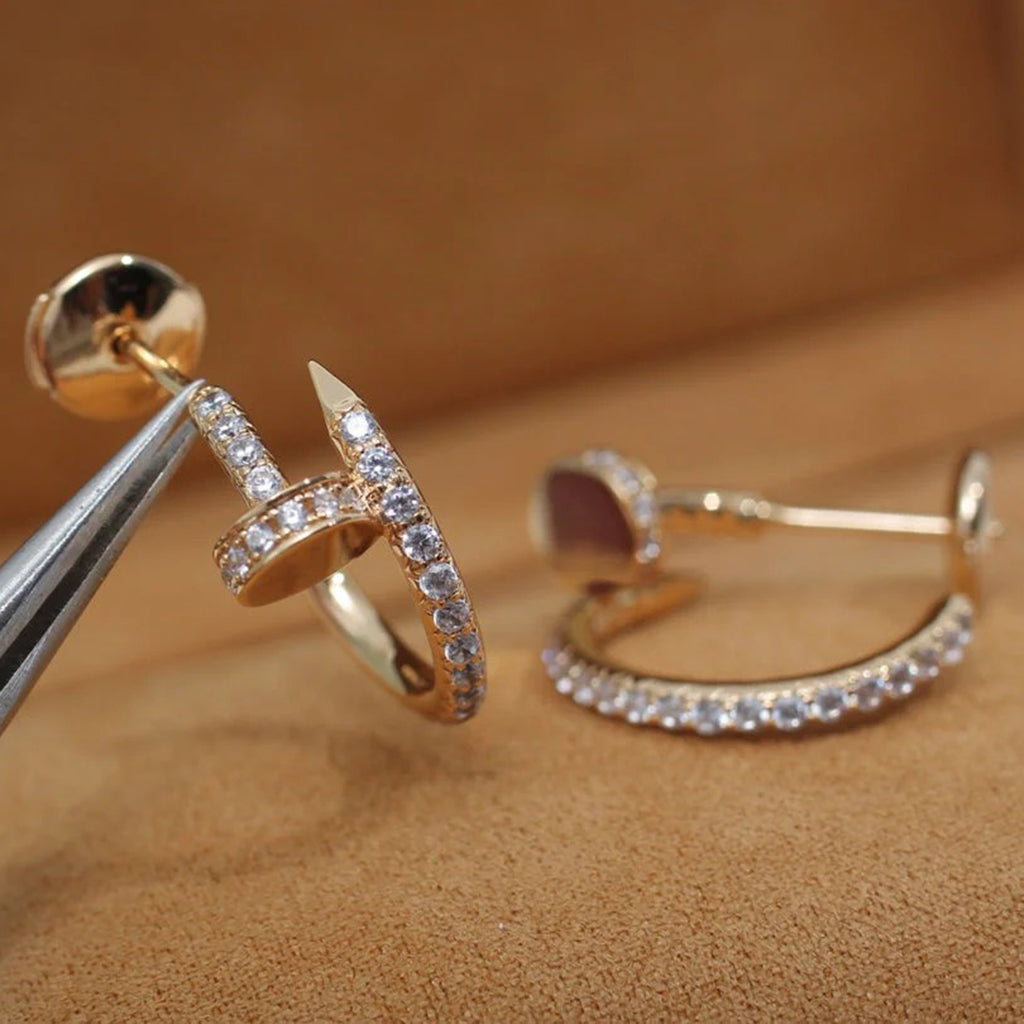 [CharmAmor]JUSTE FULL DIAMOND SMALL EARRINGS