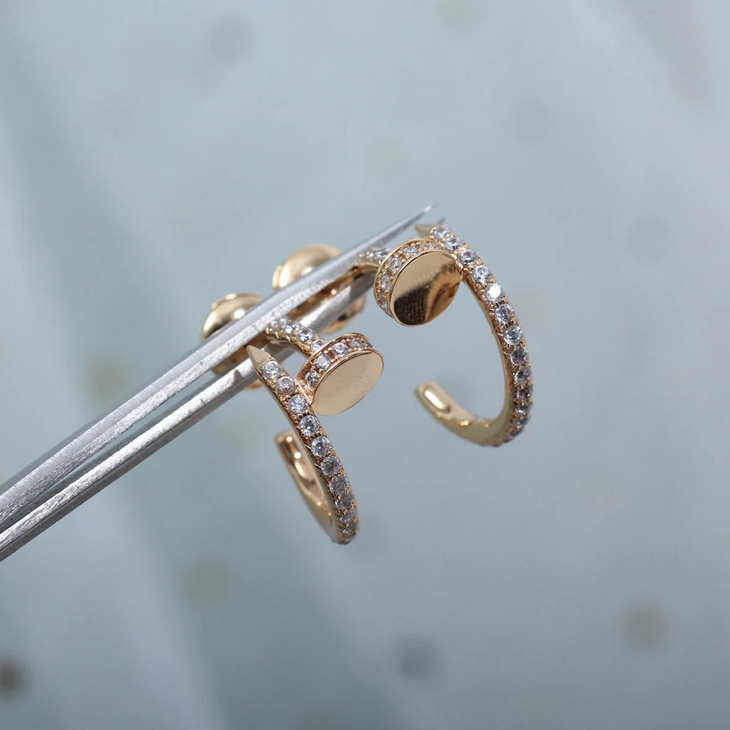 [CharmAmor]JUSTE FULL DIAMOND SMALL EARRINGS