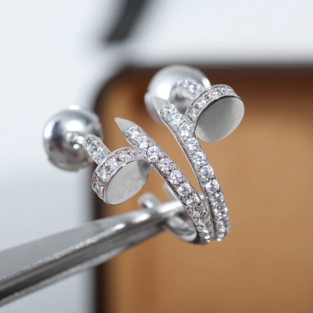 [CharmAmor]JUSTE FULL DIAMOND SMALL EARRINGS