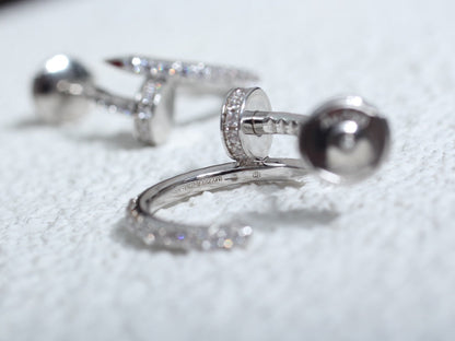 [CharmAmor]JUSTE EARRINGS 12.75MM SILVER DIAMOND