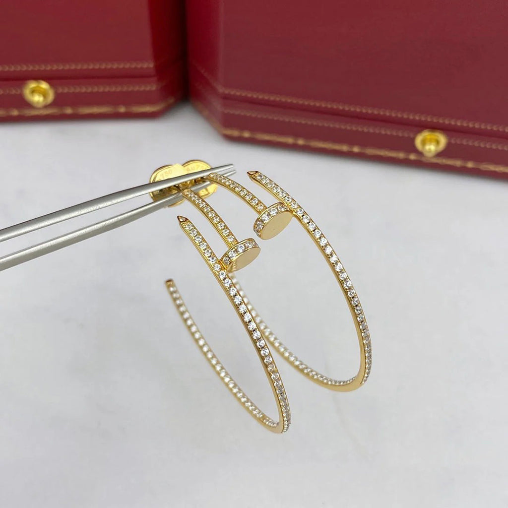 [CharmAmor]JUSTE FULL DIAMOND LARGE EARRINGS