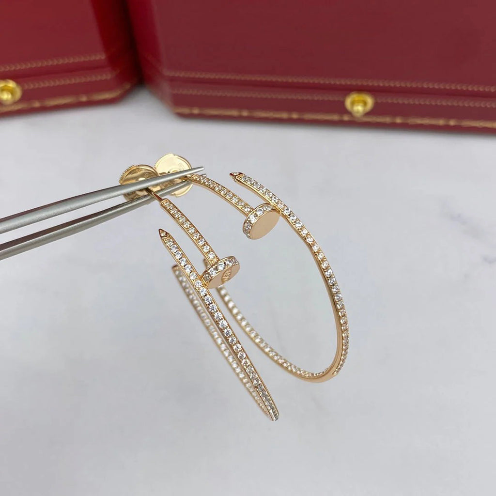 [CharmAmor]JUSTE FULL DIAMOND LARGE EARRINGS
