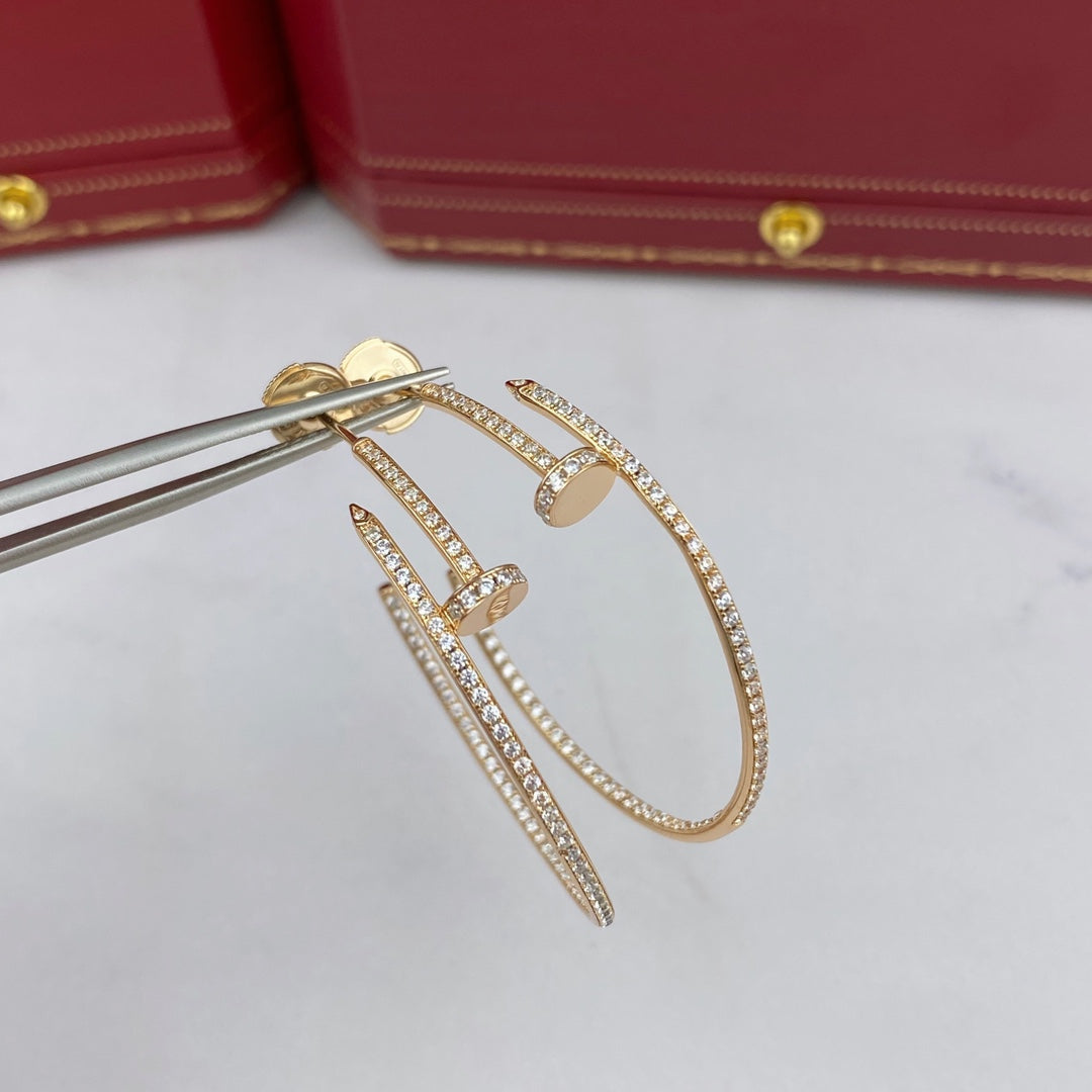 [CharmAmor]JUSTE EARRINGS FULL DIAMONDS 1.8MM