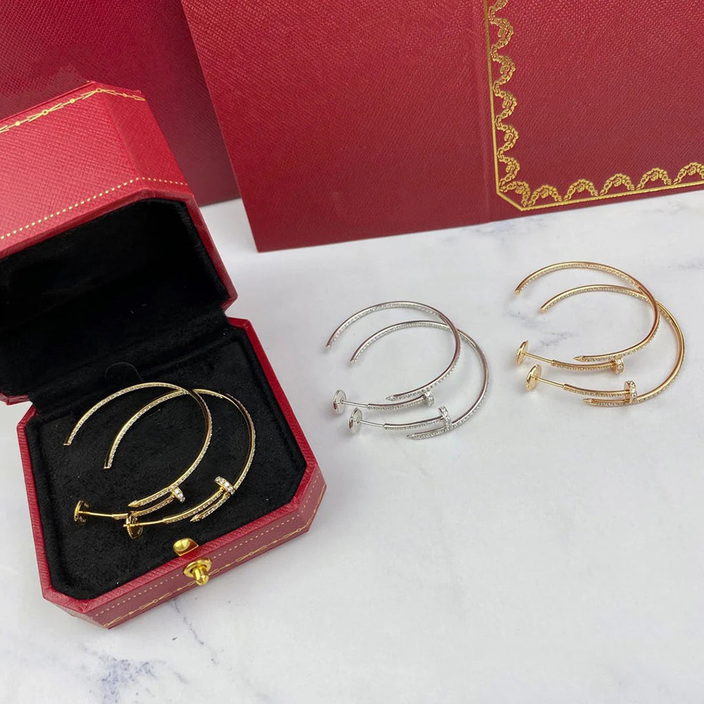 [CharmAmor]JUSTE FULL DIAMOND LARGE EARRINGS