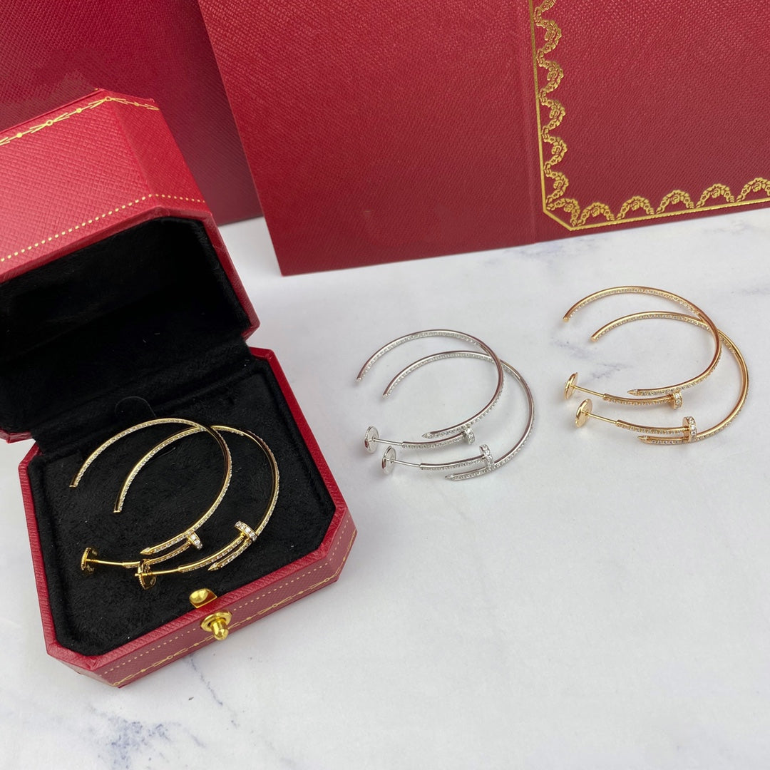 [CharmAmor]JUSTE EARRINGS FULL DIAMONDS 1.8MM