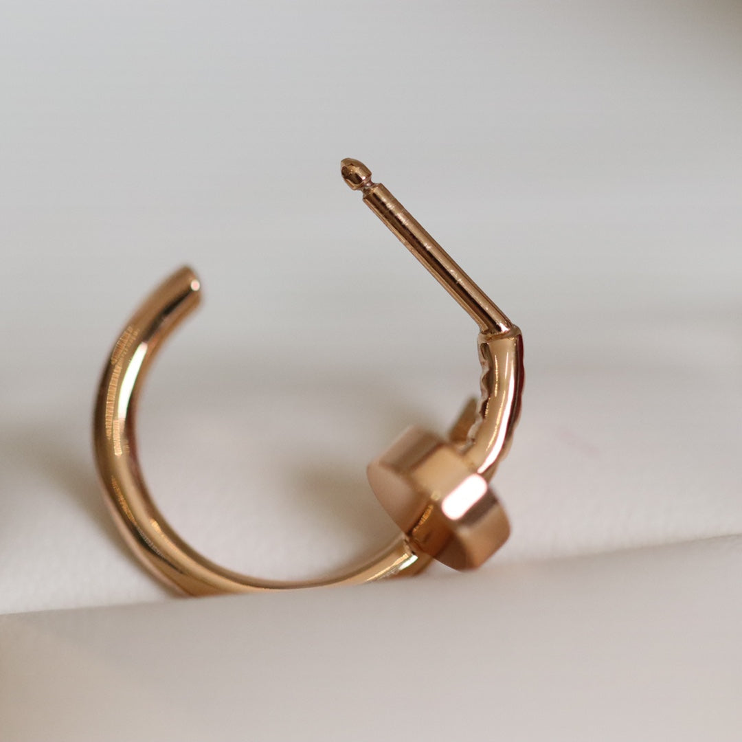 [CharmAmor]JUSTE EARRINGS PINK GOLD