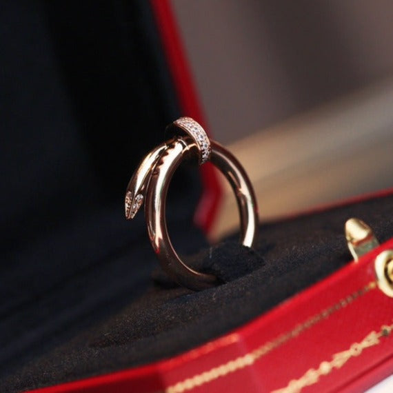 [CharmAmor]JUSTE RING 2.65MM PINK GOLD DIAMOND