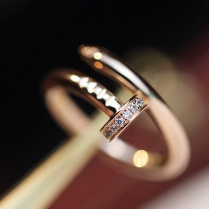 [CharmAmor]JUSTE RING 2.65MM PINK GOLD DIAMOND