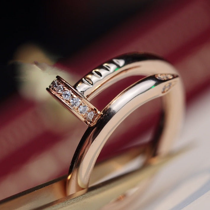 [CharmAmor]JUSTE RING 2.65MM PINK GOLD DIAMOND