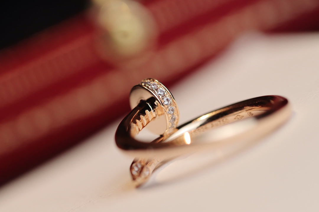 [CharmAmor]JUSTE RING 2.65MM PINK GOLD DIAMOND