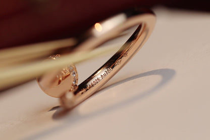 [CharmAmor]JUSTE RING 2.65MM PINK GOLD DIAMOND
