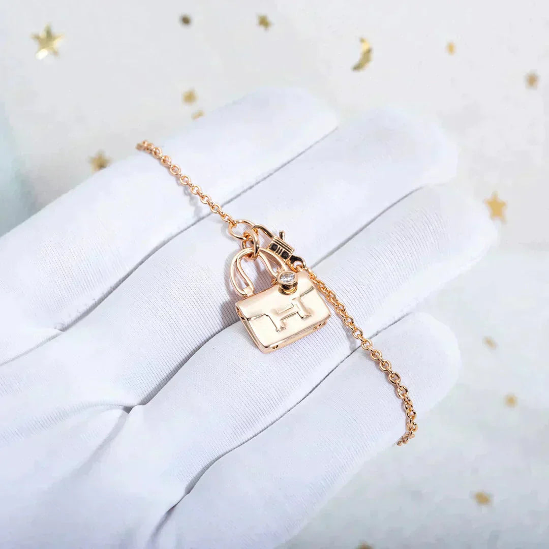 [CharmAmor]AMULETTE PEDANT ROSE GOLD NECKLACE