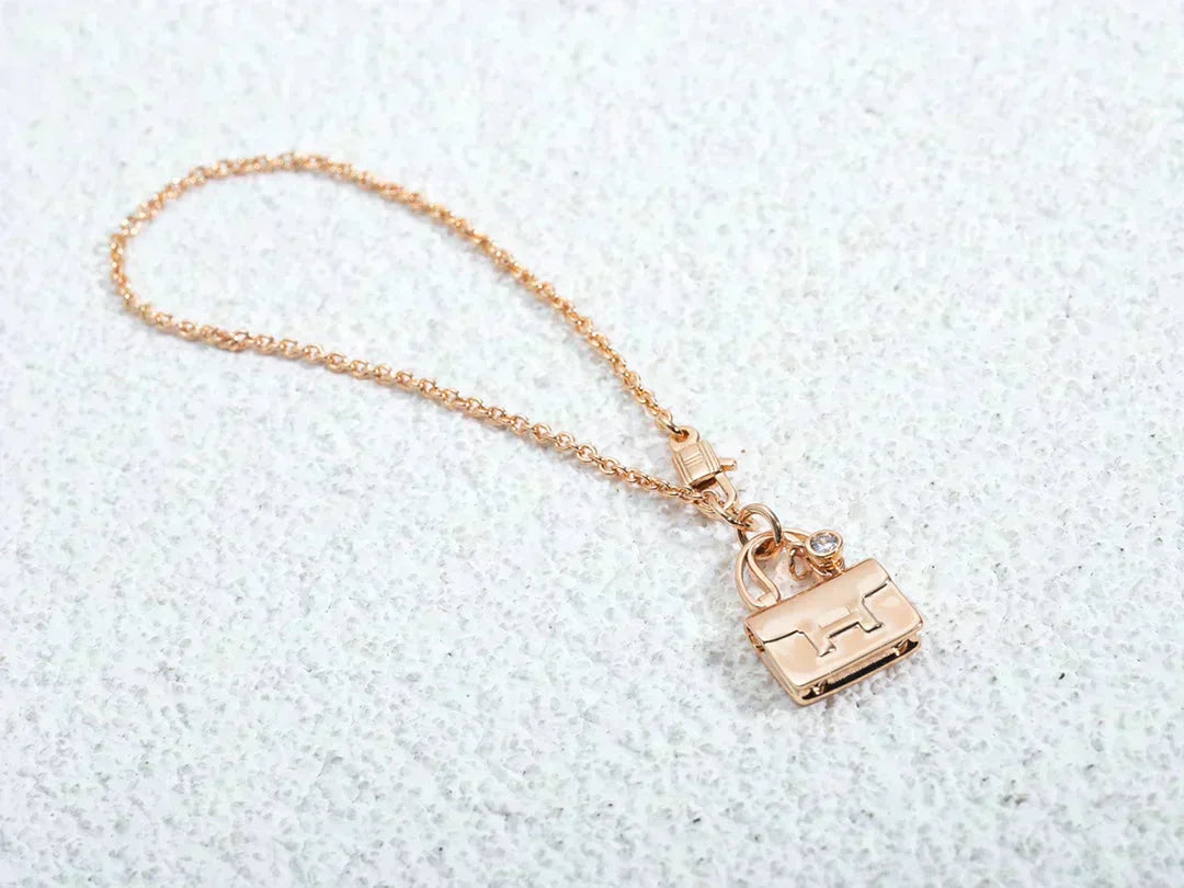 [CharmAmor]AMULETTE PEDANT ROSE GOLD NECKLACE