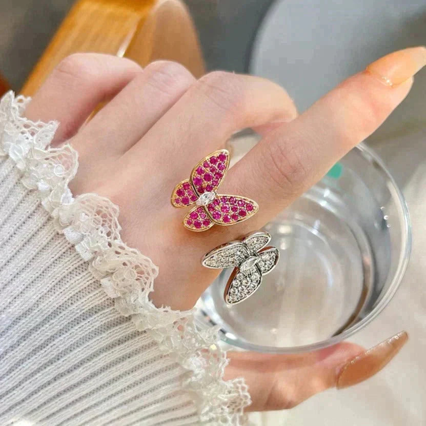 [CharmAmor]TWIN BUTTERFLY DIAMOND RING