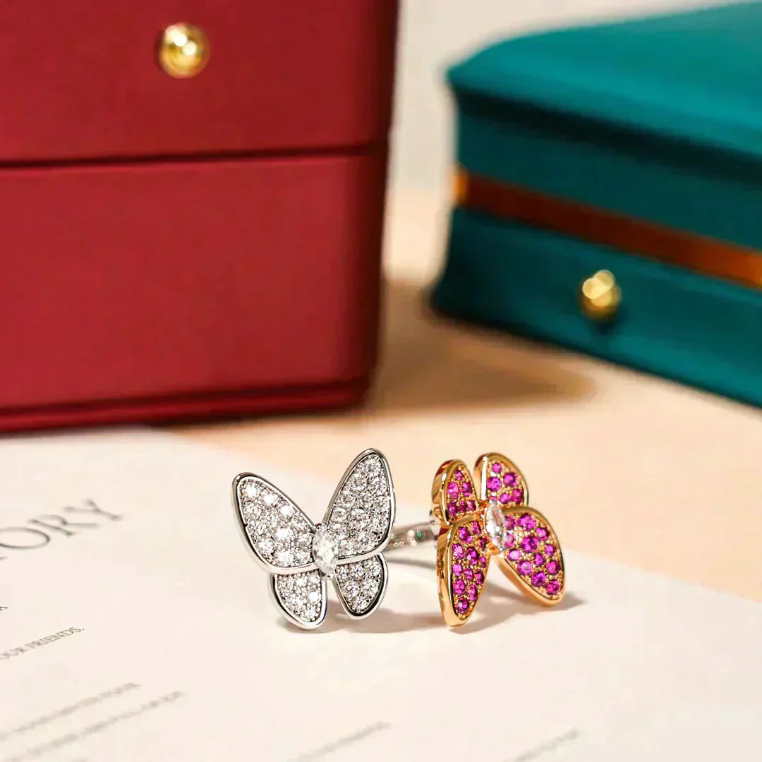 [CharmAmor]TWIN BUTTERFLY DIAMOND RING