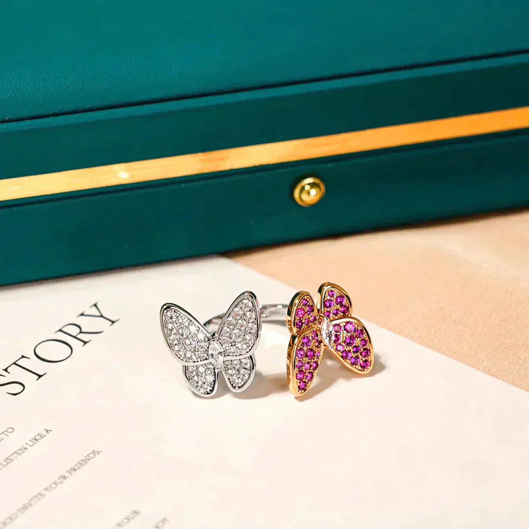 [CharmAmor]TWIN BUTTERFLY DIAMOND RING