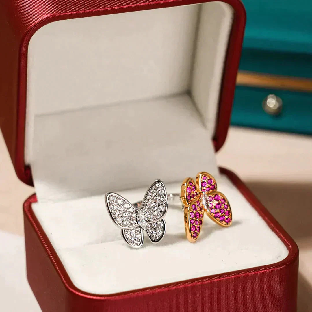 [CharmAmor]TWIN BUTTERFLY DIAMOND RING