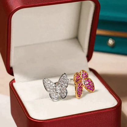 [CharmAmor]TWIN BUTTERFLY DIAMOND RING