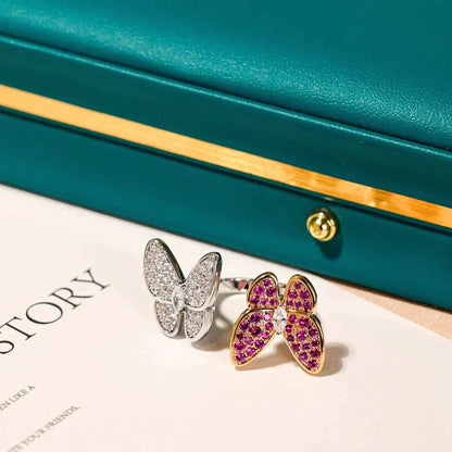 [CharmAmor]TWIN BUTTERFLY DIAMOND RING