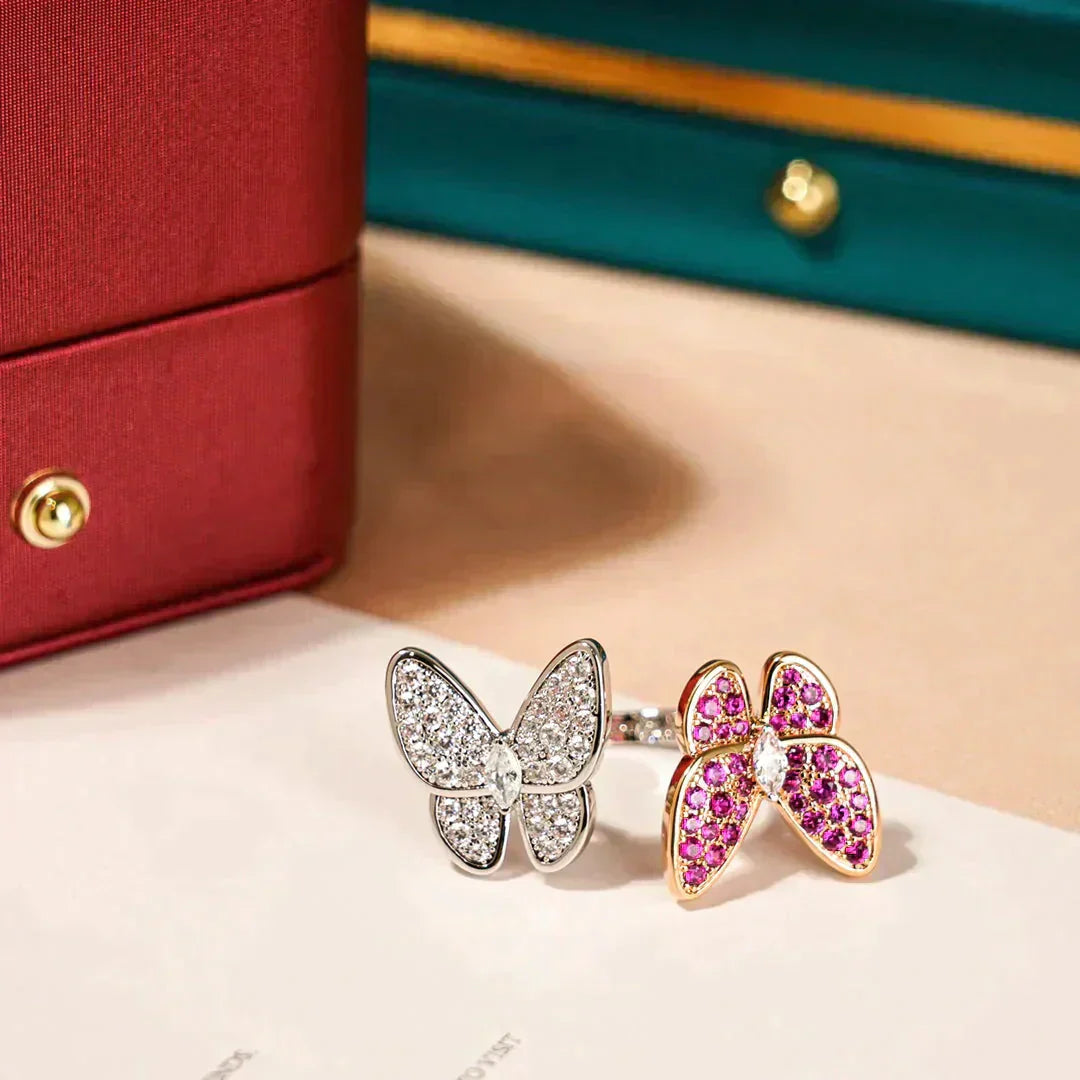 [CharmAmor]TWIN BUTTERFLY DIAMOND RING