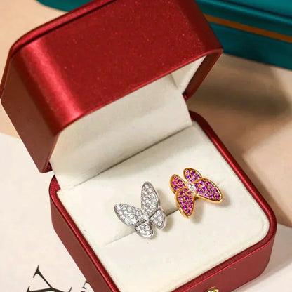 [CharmAmor]TWIN BUTTERFLY DIAMOND RING
