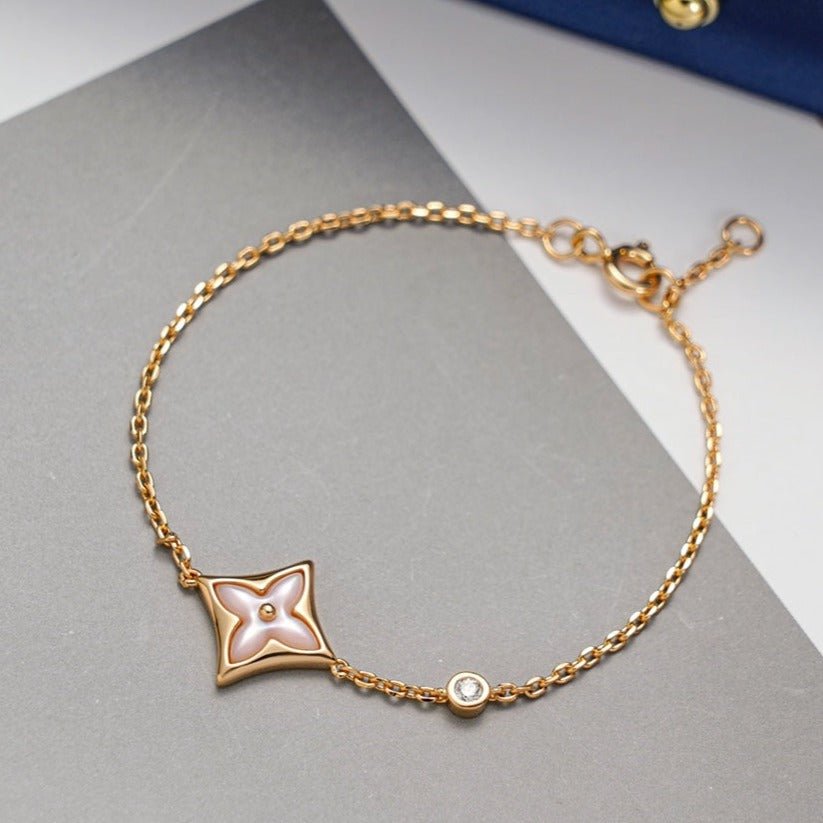 [CharmAmor]STAR 1 DIAMOND PINK GOLD BRACELET