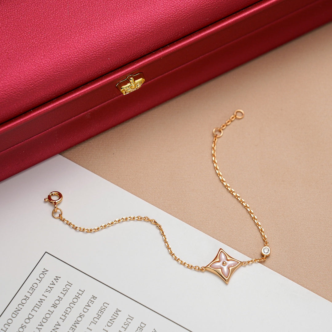 [CharmAmor]STAR 1 DIAMOND PINK GOLD BRACELET