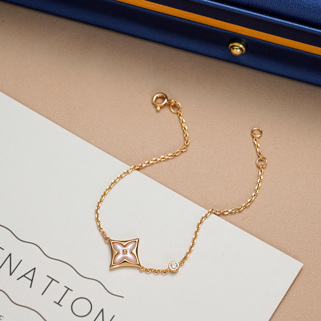 [CharmAmor]STAR 1 DIAMOND PINK GOLD BRACELET