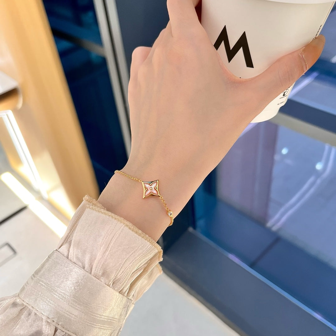 [CharmAmor]STAR 1 DIAMOND PINK GOLD BRACELET
