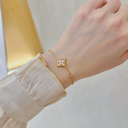 [CharmAmor]STAR 1 DIAMOND PINK GOLD BRACELET