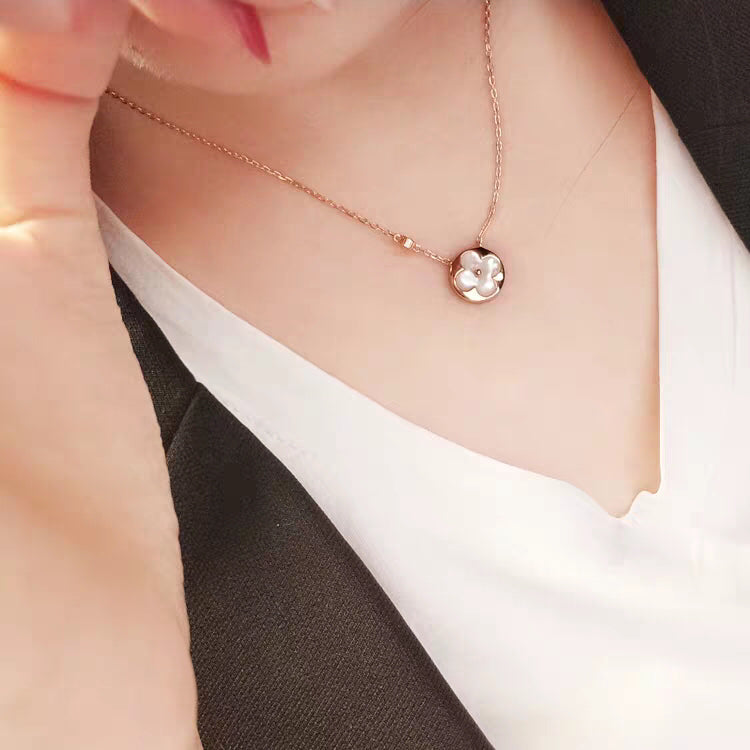 [CharmAmor]SUN MOP GOLD 1 DIAMOND NECKLACE