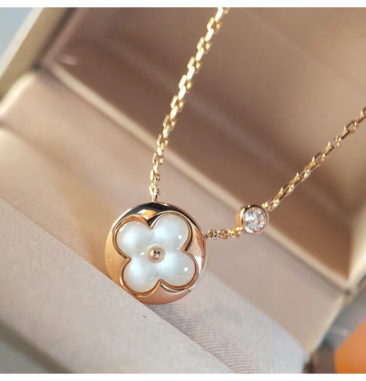 [CharmAmor]SUN MOP GOLD 1 DIAMOND NECKLACE