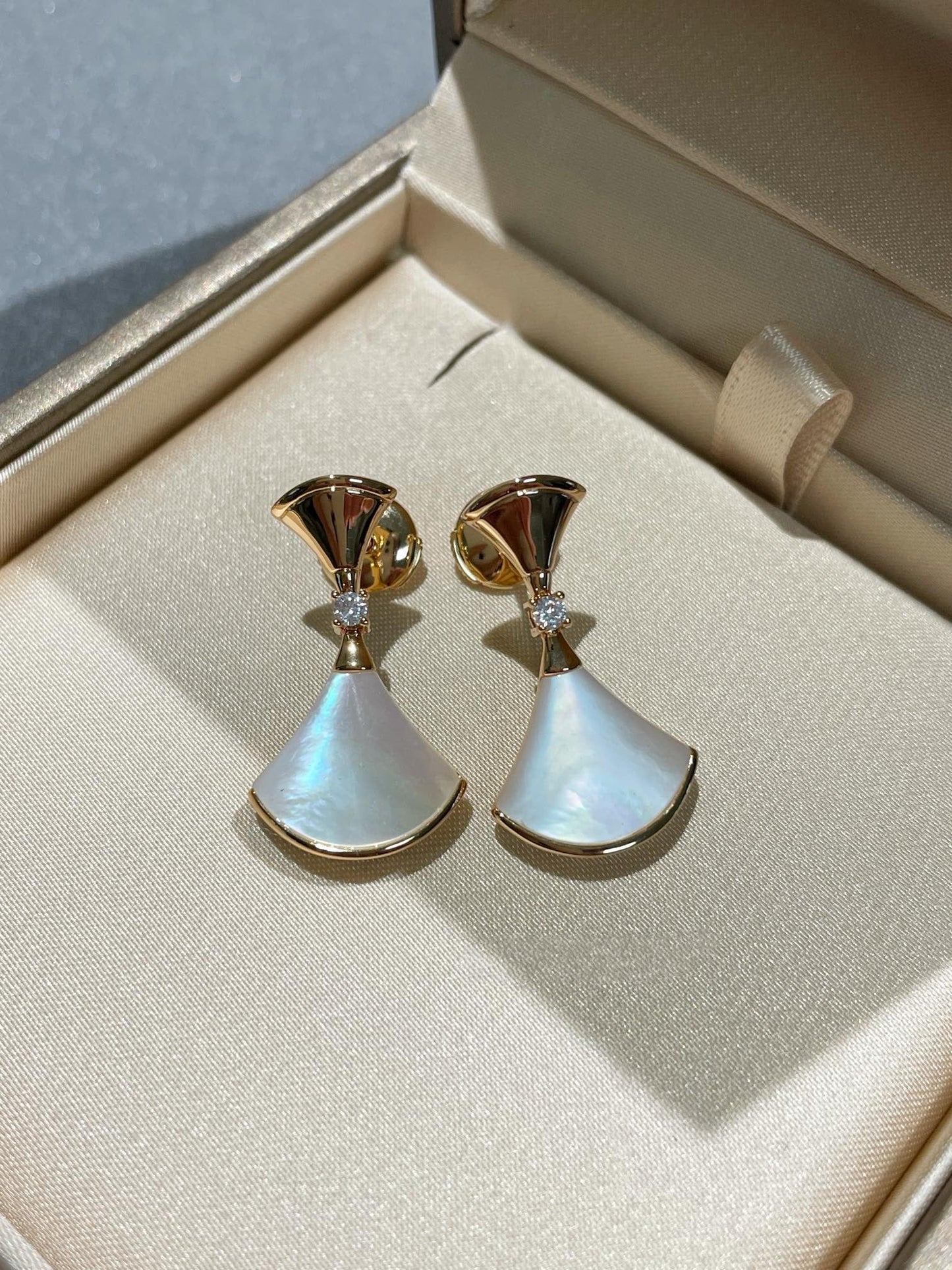 [CharmAmor]DREAM MOP 1 DIAMOND EARRINGS