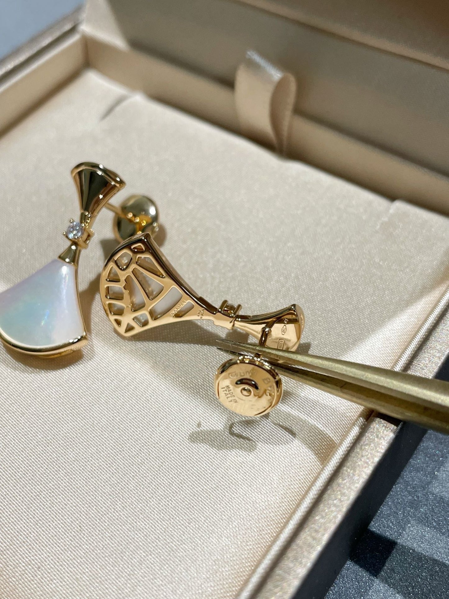 [CharmAmor]DREAM MOP 1 DIAMOND EARRINGS