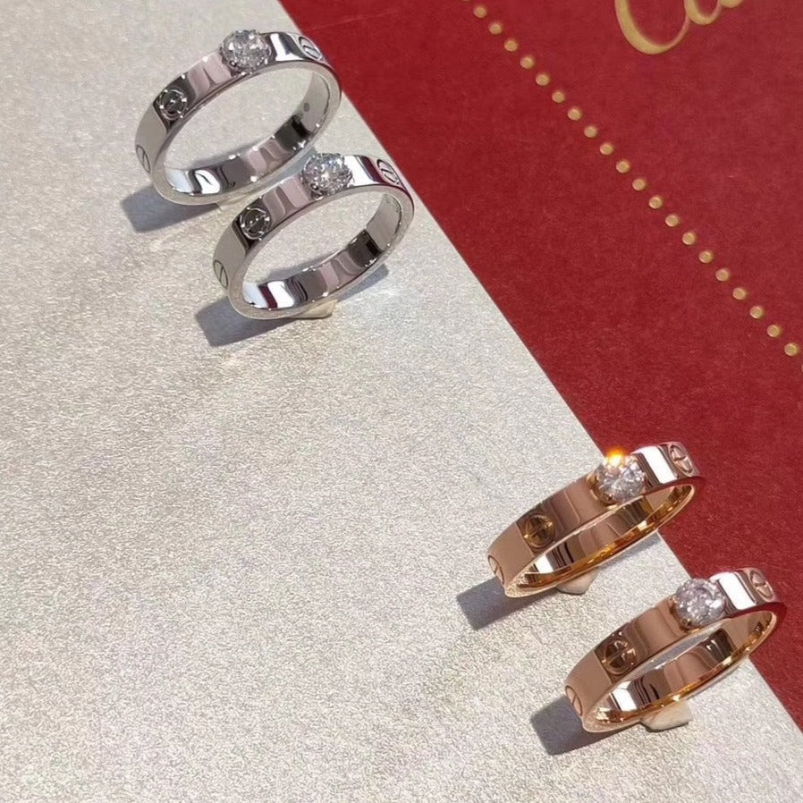 [CharmAmor]LOVE RING 3.6MM 1 BIG DIAMOND