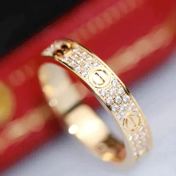 [CharmAmor]LOVE RING 4.0MM DIAMOND PAVED