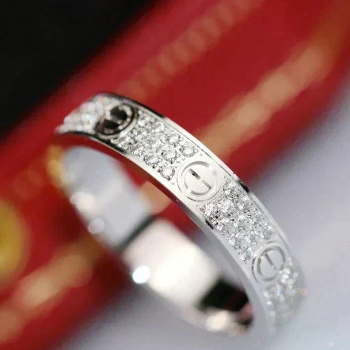 [CharmAmor]LOVE RING 4.0MM DIAMOND PAVED