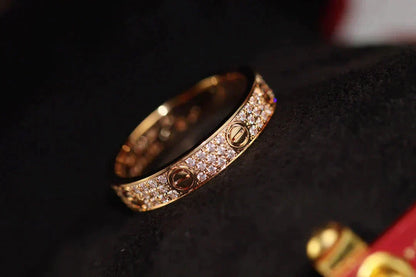 [CharmAmor]LOVE RING 3.6MM DIAMOND PAVED