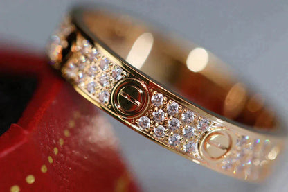 [CharmAmor]LOVE RING 3.6MM DIAMOND PAVED