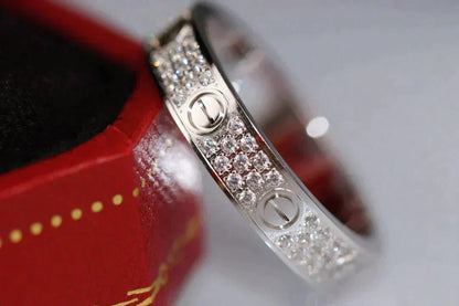 [CharmAmor]LOVE RING 3.6MM DIAMOND PAVED