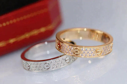 [CharmAmor]LOVE RING 3.6MM DIAMOND PAVED