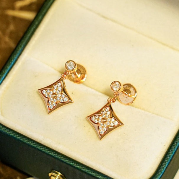 [CharmAmor]STAR DIAMONDS EARRINGS GOLD