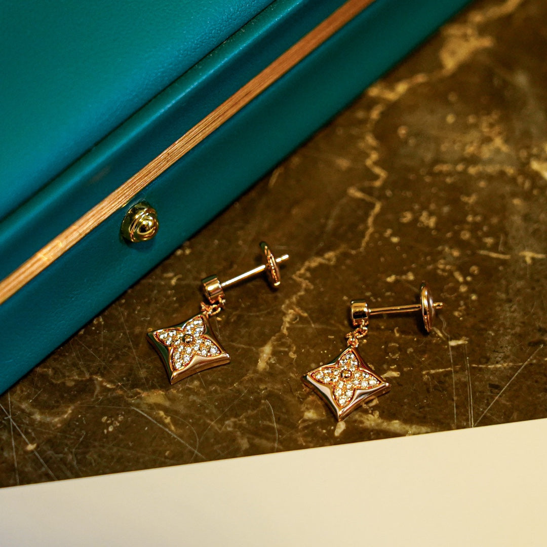[CharmAmor]STAR DIAMONDS EARRINGS GOLD